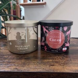 Mainstays 2 Pack Hazelnut Cream Scented 3 Wick Candle Glass Jar 14oz